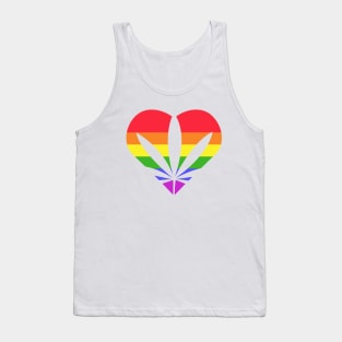 Pride Weed Heart Tank Top